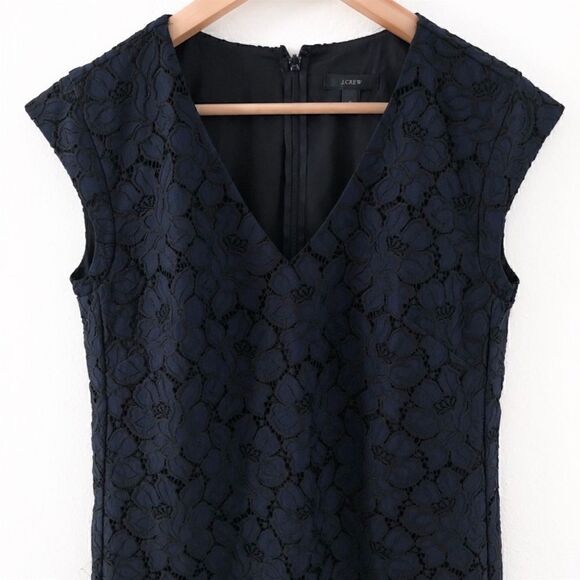 J. Crew Sleeveless Black Lace Shift Dress - Picture 4 of 8